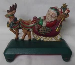 Midwest Cast Iron Santa Sleigh & Reindeer Double Stocking Holder. Fixed Price $39.99.