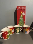 Maxwell Williams Kris Kringle Christmas Tree Set Of 4 Stackable Mugs Forms. Fixed Price $24.99.