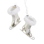 Raz Imports Ice Skate With Fur Ornament, 7.5-INCH, Glass. Fixed Price $19.89.