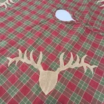 Vhc Woven Deer Buck Christmas Plaid Tree Skirt 48" Round Farmhouse Cottage Core. Fixed Price $20.00.