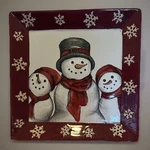 St. Nicholas Square Snowman Serving Plate Yuletide 10"X10" Christmas. Fixed Price $14.90.