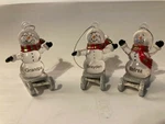 Ganz Sledding Snowman Clear Personalized Christmas Ornament Choose Blank. Fixed Price $6.99.
