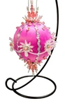 Ornament. Beaded Holiday Pink.christmas. Fixed Price $26.00.