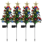 4-PACK: Solar Christmas Tree Lights Garden Decorations. Fixed Price $96.00.