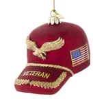 Kurt Adler Noble Gems Blown Glass Ornament Honors Veterans With Hat New In Box. Fixed Price $16.88.