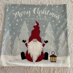 Santa Gnome Merry Christmas Happy New Year Pillow Cover Only X 17.5" Cute. Fixed Price $5.59.