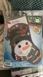 Design Works Snowman And Cardinals Felt & Sequin Stocking Kit. Fixed Price $20.00.