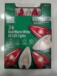 Home Accents Holiday - 24 Red/warm White C9 Led Lights Steady Lit New. Fixed Price $10.99.