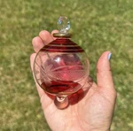 Ball Globe With Gold Red Egyptian Museum Blown Glass Christmas Ornament. Fixed Price $12.99.