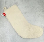 Wondershop Faux Shearling Ivory Christmas Stocking 20 " Mantle Home Decor. Fixed Price $15.99.