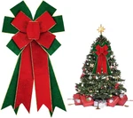 Large Christmas Bows For Wreath, Red Green Velvet Xmas Cor. Fixed Price $11.33.