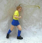 Soccer Boy Player Resin Christmas Ornament Sports Holiday. Fixed Price $5.95.