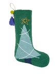 Peking Handicraft Christmas Tree Stocking With Pom, 20", Wool & Cotton. Fixed Price $53.94.