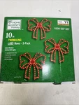 Home Accents Holiday 10 In. Twinkling Led Bows 3 Pack Christmas Lights. Fixed Price $27.71.