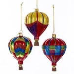 Kurt S. Adler Noble Gems Hot Air Balloon Glass Ornaments, 3.5IN, Multi Color. Fixed Price $48.99.