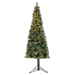 Home Heritage Corner 5 Foot Skinny Pine Pre-lit Artificial Christmas Tree Hol.... Fixed Price $111.05.