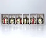 Raz Christmas Ornament Placecard Holders Glass Ball Photo Clip Set 6 New In Box. Fixed Price $16.99.
