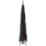 Home Heritage Tinsel 7' Pencil 150 Led Pre-lit Artificial Christmas Tree, Black. Fixed Price $89.99.