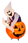 New, Gemmy Airblown Inflatable Ghost Holding Baby, Halloween Led Light-up 6FT. Fixed Price $159.99.