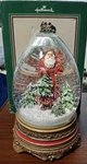 Vintage Hallmark Father Christmas Musical Snow Globe 2002 Deck Halls Box. Fixed Price $54.99.