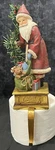 Collectible Melrose International Christmas Holiday Stocking Holder Santa & Tree. Fixed Price $20.00.