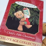Vintage Hallmark Keepsake Childs 5TH Christmas Ornament Teddy Bear 1999 Nos. Fixed Price $14.95.