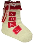 Christmas Stocking 19" X 10" Noel By Celebrate-it. Fixed Price $22.49.