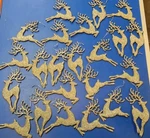 Reindeer Christmas Ornaments Kurt S. Adler Diamond Set Of 23. Fixed Price $35.00.