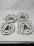 Fitz & Floyd Christmas Plates Deck The Halls Holiday Dessert Salad Vintage 1983. Fixed Price $30.00.
