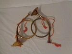 Vintage Brass Look Metal French Horn Christmas Ornaments Hosley India 1994-95 7". Fixed Price $12.99.