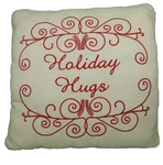 "holiday Hugs" Christmas Pillow Red & White - New By Honey Me #HC11257. Fixed Price $34.99.