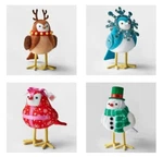 Target Wondershop Featherly Friends Fabric Birds Christmas 2022 Bells Fractal. Fixed Price $61.79.