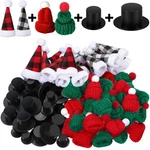 120 Pcs Mini Christmas Knit Hat, Small Santa Doll Tree Ornaments, Diy Art. Fixed Price $32.01.