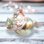 Pastel Plump Santa Swimming Shell Ornaments Set Of 2 Coastal Christmas Decor. Fixed Price $38.00.
