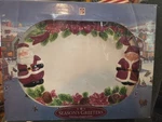 Santa & Mrs.claus Christmas Serving Platter Publix Season's Greeters 16'' X13''. Fixed Price $30.00.