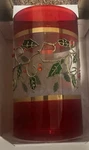 Members Mark Glass Hurricane Candle Holder With Glitter Christmas Fun!!. Fixed Price $15.00.
