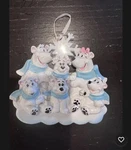 Free Personalized Christmas Tree Ornaments Polar Bear Family Of 6. Fixed Price $11.99.