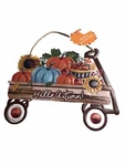 Pumpkin Cart Metal 10X7 Fall/halloween/ Thanksgiving Hanging Decor. Fixed Price $16.88.
