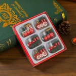 6 Pcs Christmas Mini Wooden Train Set Ornaments For Tree. Fixed Price $5.99.