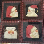 Oneida Santas Portraits Of 8 Holiday Plates - Christmas Place Setting. Fixed Price $40.00.