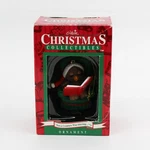 Vintage 1995 Gibson Owl Ornament Reading "twas The Night Before Christmas". Fixed Price $14.99.