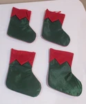 Lot Of 4 Ivenf Elf Themed Christmas Stockings. Fixed Price $10.00.