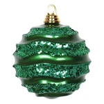 Vickerman 6" Glitter Accents Wave Ball Christmas Ornament In Candy Stripe Green. Fixed Price $25.72.
