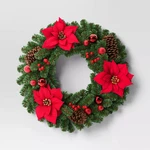 National Tree WP1-300L-24W-B1 24IN. Green Pine Artificial Christmas Wreath With. Fixed Price $30.00.