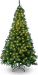 Artificial Christmas Tree 6FT Prelit 850 Tips 300 Led Lights Modes Metal Stand. Fixed Price $79.86.