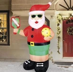 6FT Led Santa Claus Playing Pickleball Christmas Inflatable Yard Holiday Decor. Fixed Price $84.44.