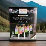 Gemmy Orchestra Of Lights 3 Led Pathway Markers Stakes Christmas Gifts Presents. Fixed Price $69.99.
