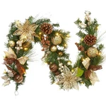 Adeeing 6FT Prelit Christmas Garland With 20 Lights, Xmas Fake Vines Bow.... Fixed Price $85.89.