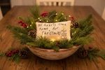 Primitive Handcrafted Christmas Embroidered All Hearts Come Home Pillow 6". Fixed Price $10.00.