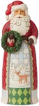 Enesco Jim Shore Heartwood Creek Santa Holding Wreath Statue 19 Inch New. Fixed Price $299.99.